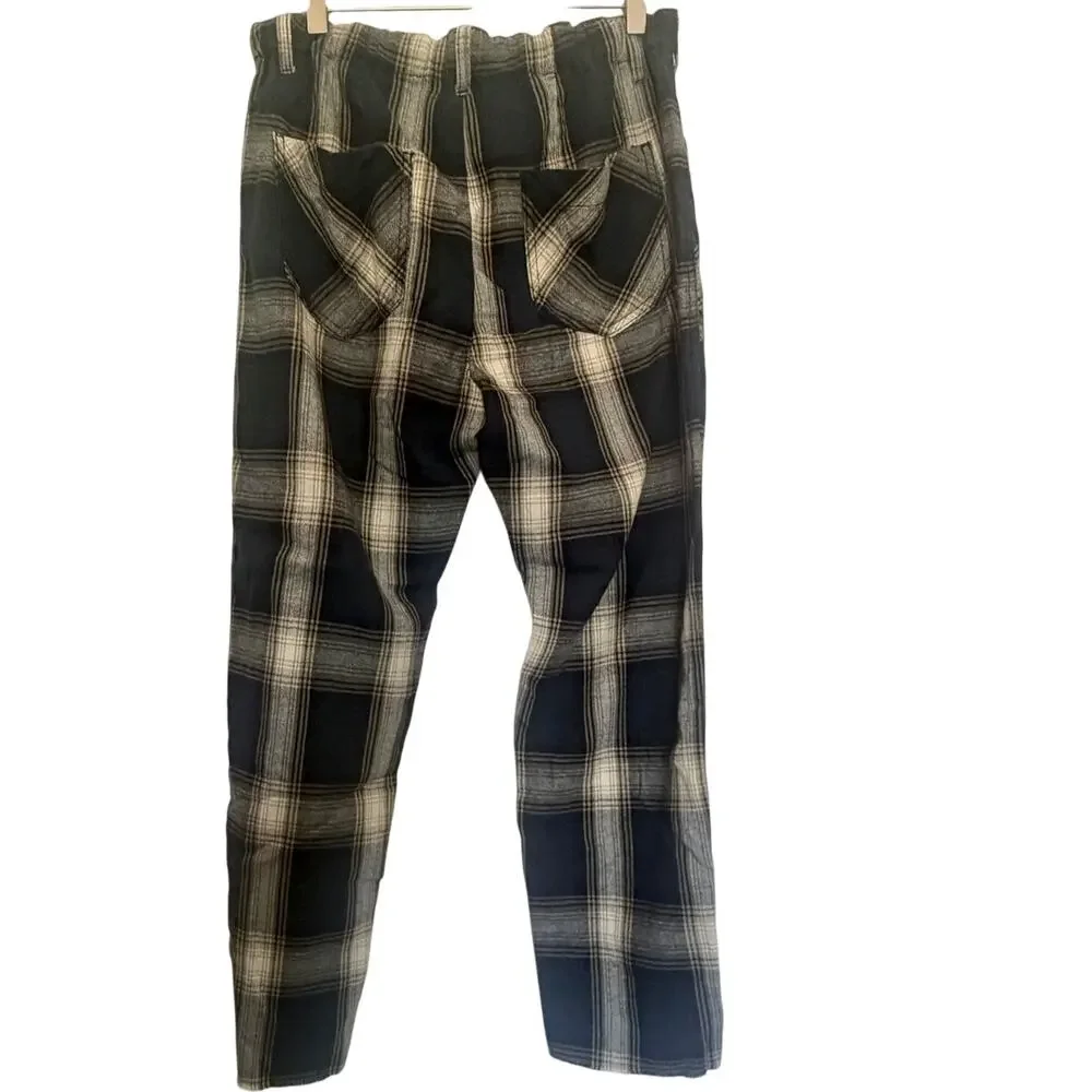 Free People Plaid Slouch Pants